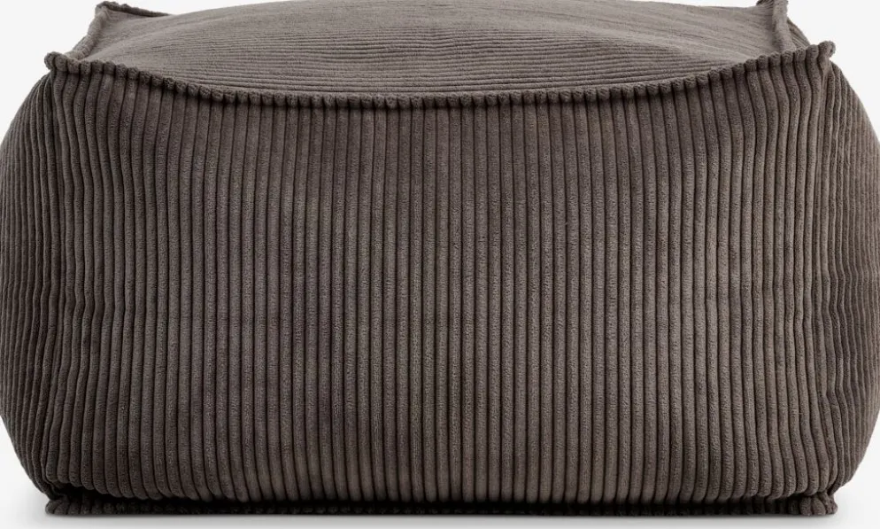 AARS/AGGERPouf AARS/AGGER 65x65 tissu velours côtelé sable foncé