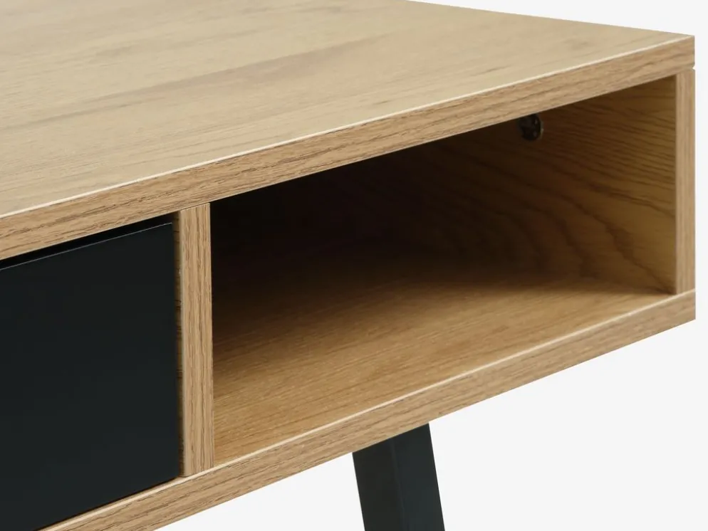 ABBETVEDBureau ABBETVED 48x120 coloris chêne naturel/noir