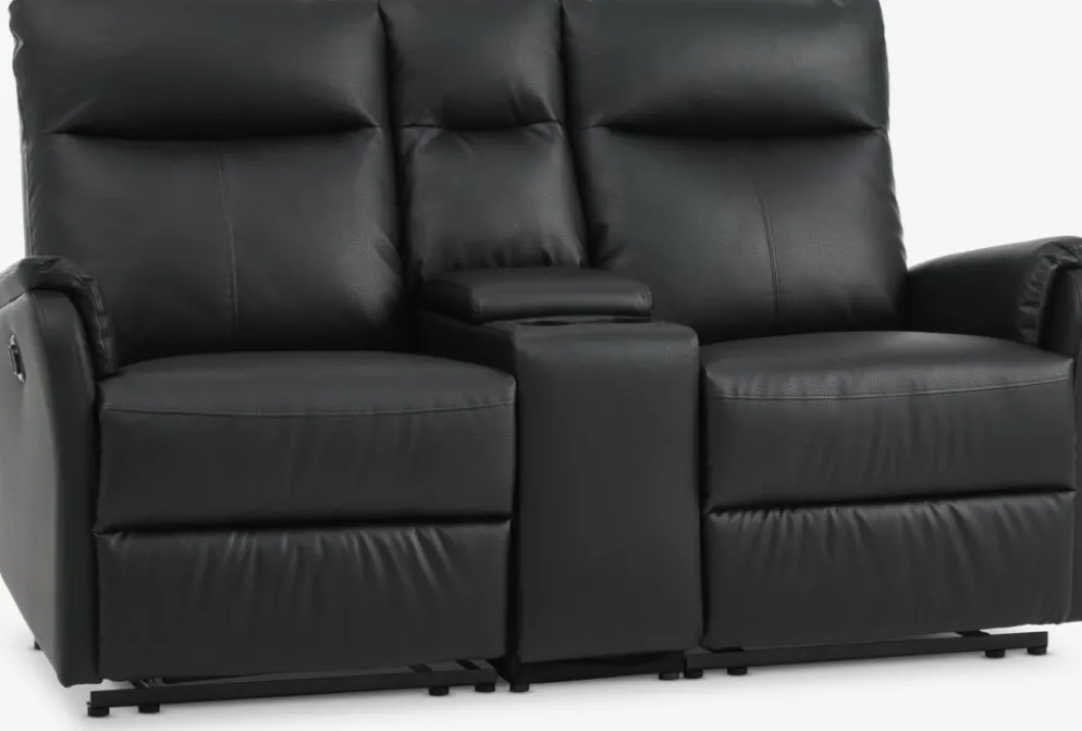 ABILDSKOVCanapé ABILDSKOV 2 places avec console noir