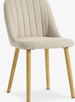 ADSLEVChaise ADSLEV sans accoudoir beige/coloris chêne naturel