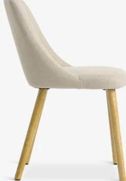 ADSLEVChaise ADSLEV sans accoudoir beige/coloris chêne naturel
