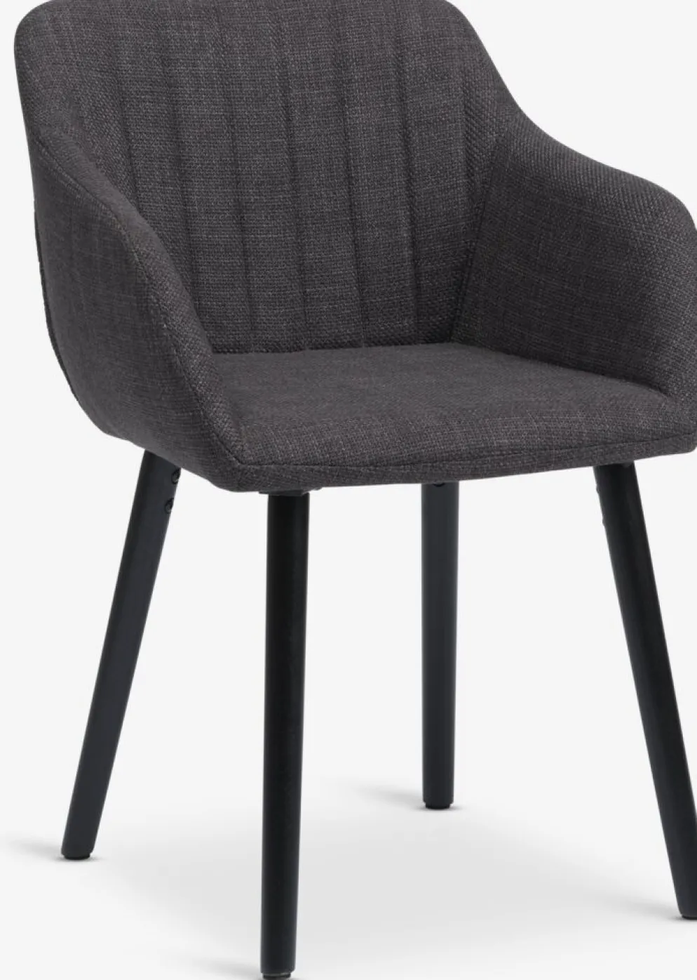 ADSLEVChaise ADSLEV tissu gris anthracite/noir