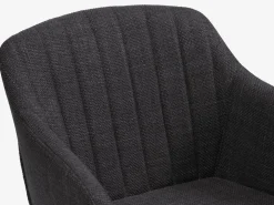 ADSLEVChaise ADSLEV tissu gris anthracite/noir