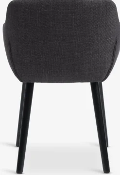 ADSLEVChaise ADSLEV tissu gris anthracite/noir