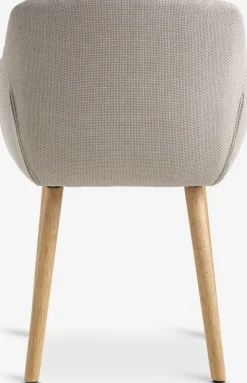 ADSLEVChaise ADSLEV tissu beige/coloris chêne naturel
