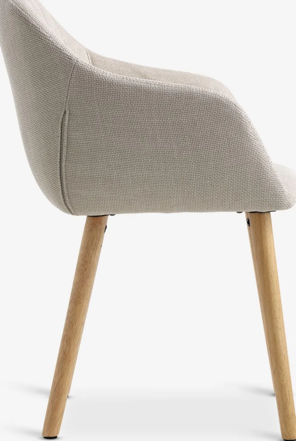 ADSLEVChaise ADSLEV tissu beige/coloris chêne naturel
