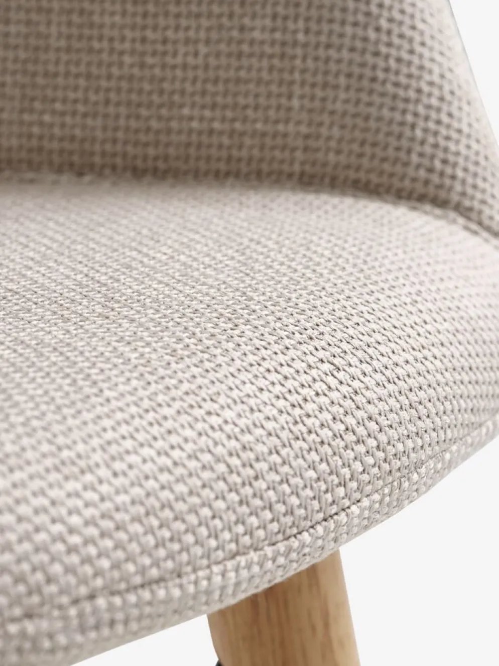 ADSLEVChaise ADSLEV tissu beige/coloris chêne naturel