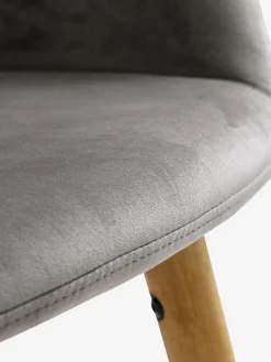 ADSLEVChaise ADSLEV velours gris/naturel