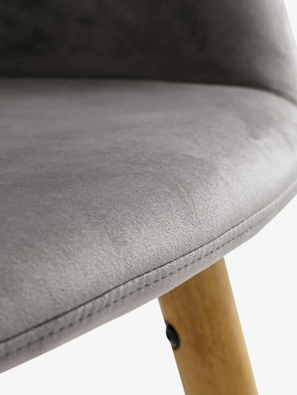 ADSLEVChaise ADSLEV velours gris/naturel