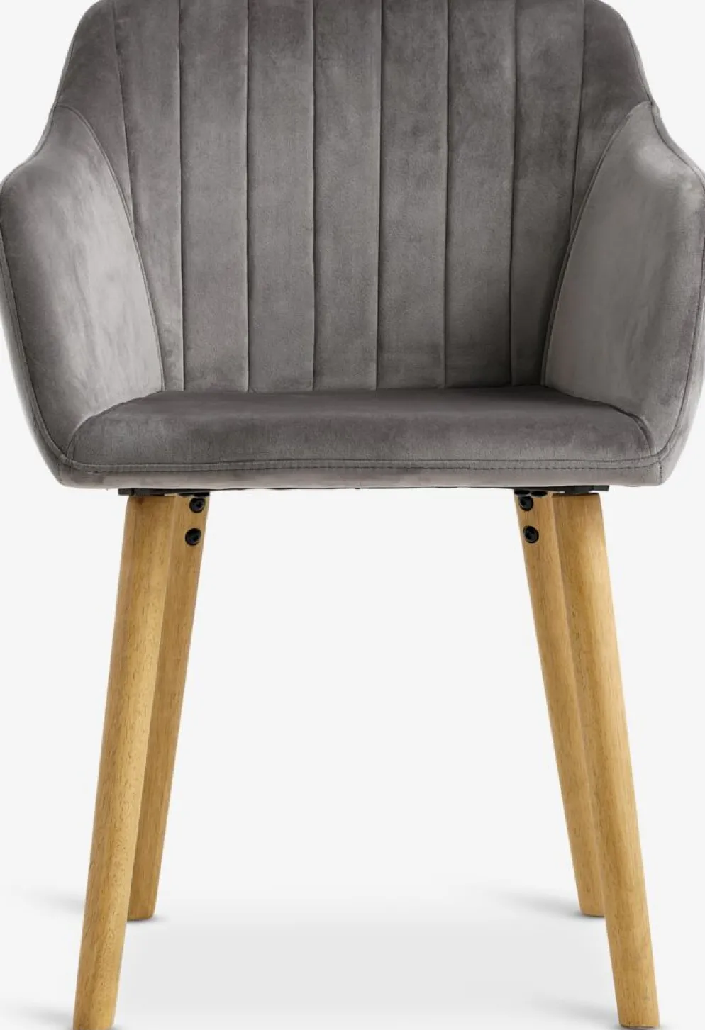 ADSLEVChaise ADSLEV velours gris/naturel