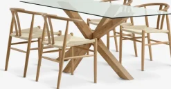 AGERBY + GUDERUPAGERBY L190 table chêne naturel + 4 GUDERUP chaises chêne
