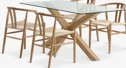AGERBY + GUDERUPAGERBY L160 table chêne naturel + 4 GUDERUP chaises chêne