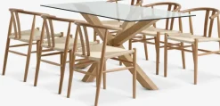 AGERBY + GUDERUPAGERBY L160 table chêne naturel + 4 GUDERUP chaises chêne