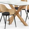 AGERBY + HVIDOVREAGERBY L160 table chêne naturel + 4 HVIDOVRE chaises noir