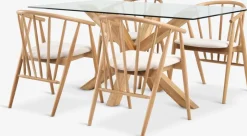 AGERBY + LYKSBORGAGERBY L160 table chêne + 4 LYKSBORG chaises chêne naturel