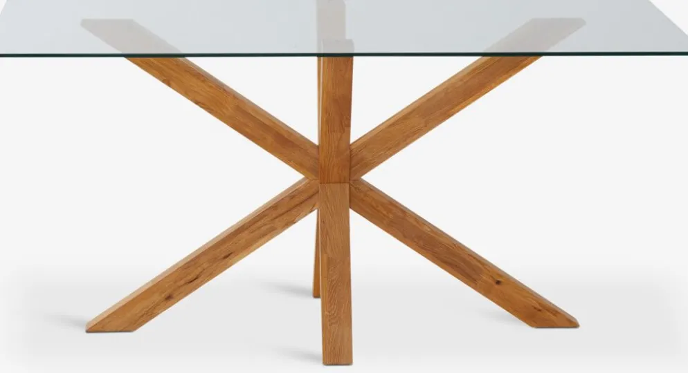 AGERBYTable AGERBY 90x160 verre/chêne naturel