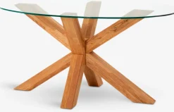 AGERBYTable basse AGERBY 60x100 verre/chêne naturel
