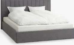 AGERFELDCadre de lit AGERFELD 180x200 tissu gris foncé