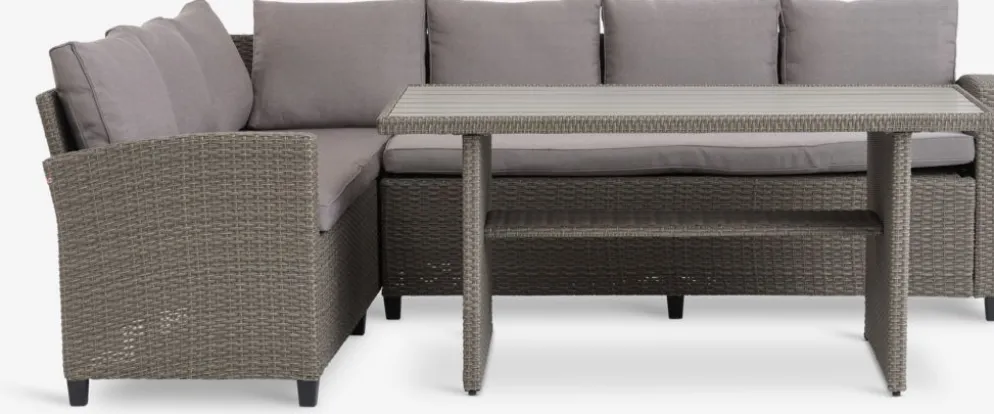 AGERMOSEEnsemble lounge AGERMOSE 6 personnes a/rangement naturel