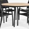 AKTIVEN + GLOMFJORDAKTIVEN L118/168 table naturel + 4 GLOMFJORD chaises