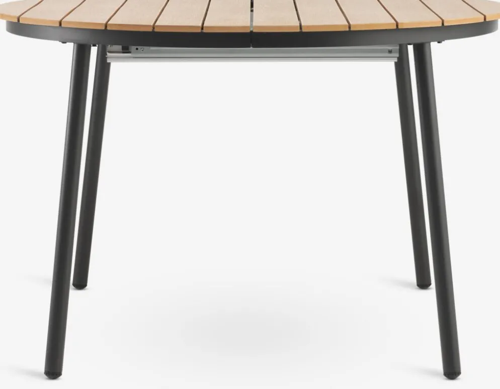 AKTIVEN + GLOMFJORDAKTIVEN L118/168 table naturel + 4 GLOMFJORD chaises