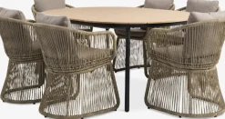 AKTIVEN + STORDALENAKTIVEN L118/168 table + 4 STORDALEN chaises naturel