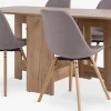 ALLING + KASTRUPALLING L100/163 table coloris chêne +4 KASTRUP chaises sable