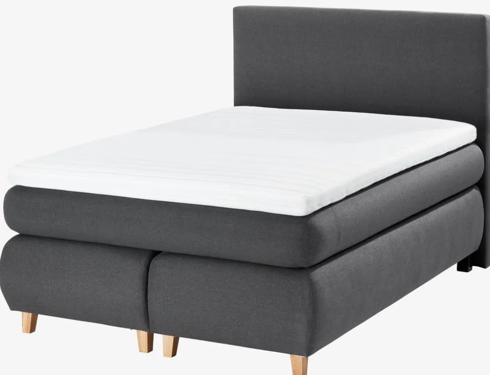 ANDELVAGoldLit sommier tapissier 140x200cm ANDELVA Gris-41 Très ferme