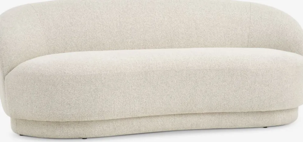 ANDRUPCanapé ANDRUP 3 places ovale tissu beige