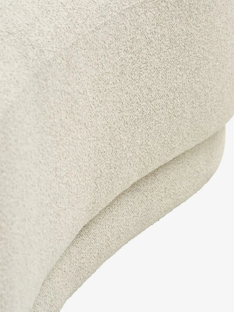 ANDRUPCanapé ANDRUP 3 places ovale tissu beige