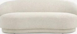 ANDRUPCanapé ANDRUP 3 places ovale tissu beige