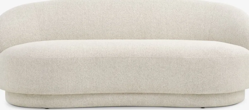 ANDRUPCanapé ANDRUP 3 places ovale tissu beige
