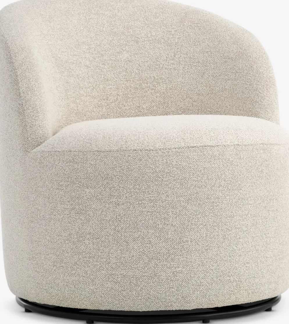 ANDRUPFauteuil lounge ANDRUP pivotant tissu beige