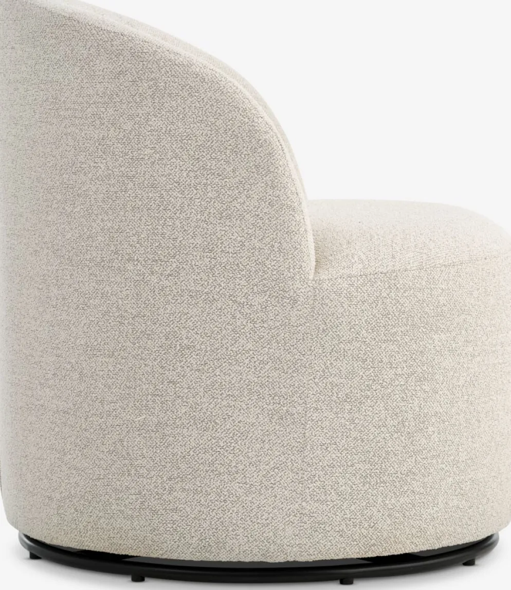 ANDRUPFauteuil lounge ANDRUP pivotant tissu beige