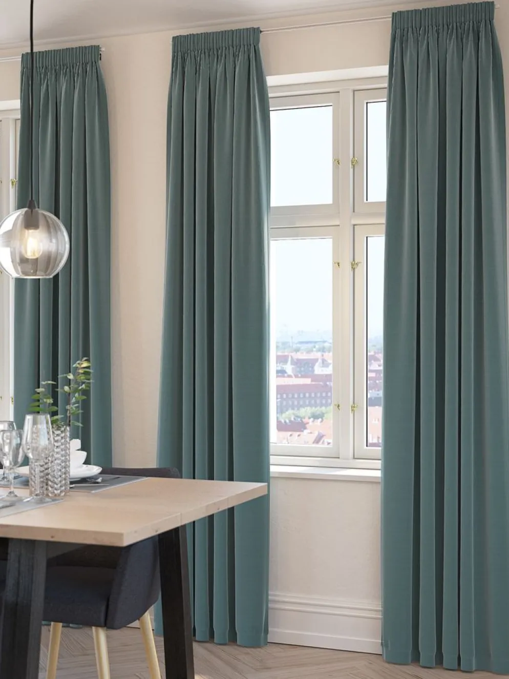 AUSTRARideau AUSTRA 1x140x300 velours vert