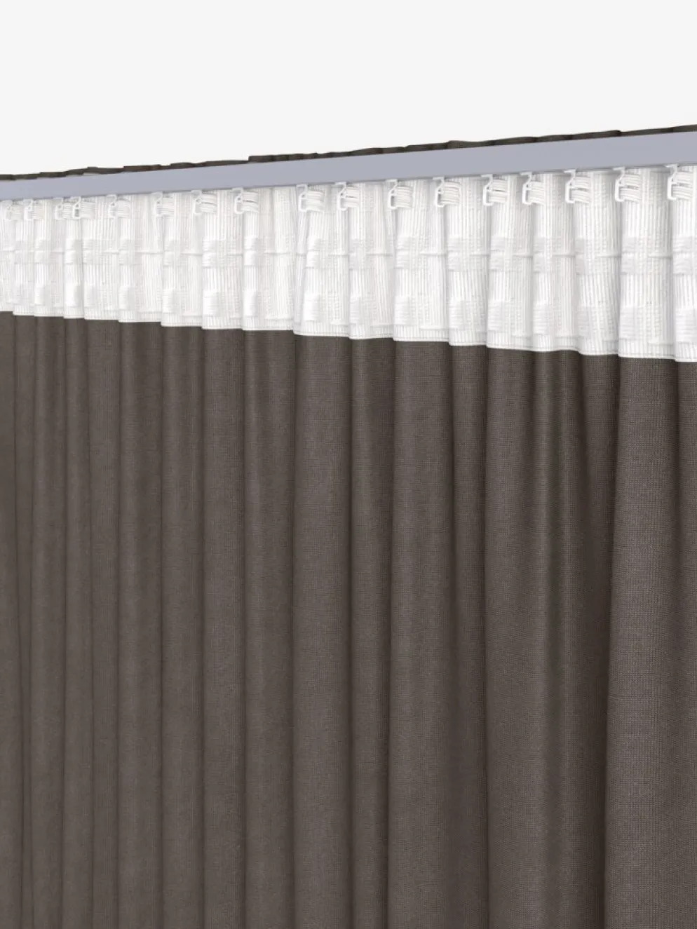 AUSTRARideau AUSTRA 1x140x300 velours brun