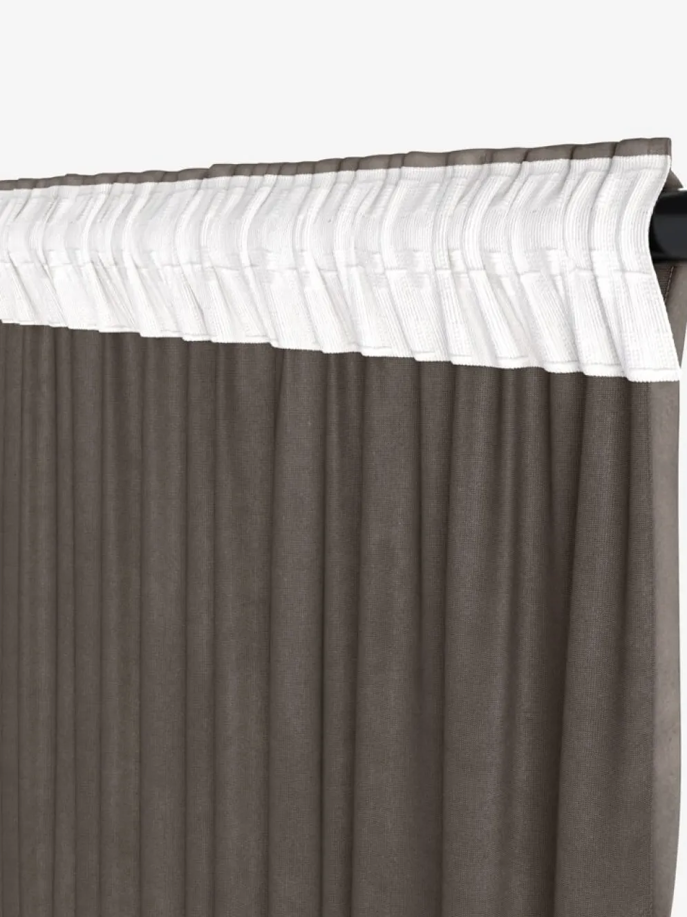 AUSTRARideau AUSTRA 1x140x300 velours brun