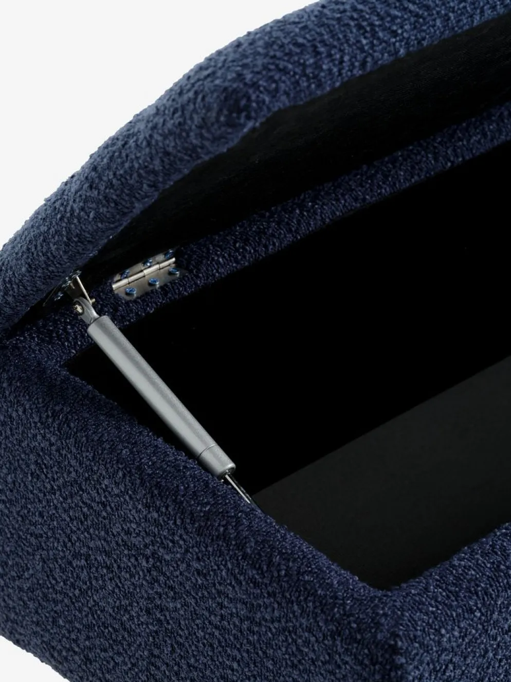 BADSTEDBanc BADSTED a/rangement tissu bleu foncé