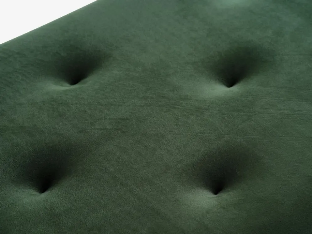 BADSTEDBanc BADSTED a/rangement velours vert foncé/noir