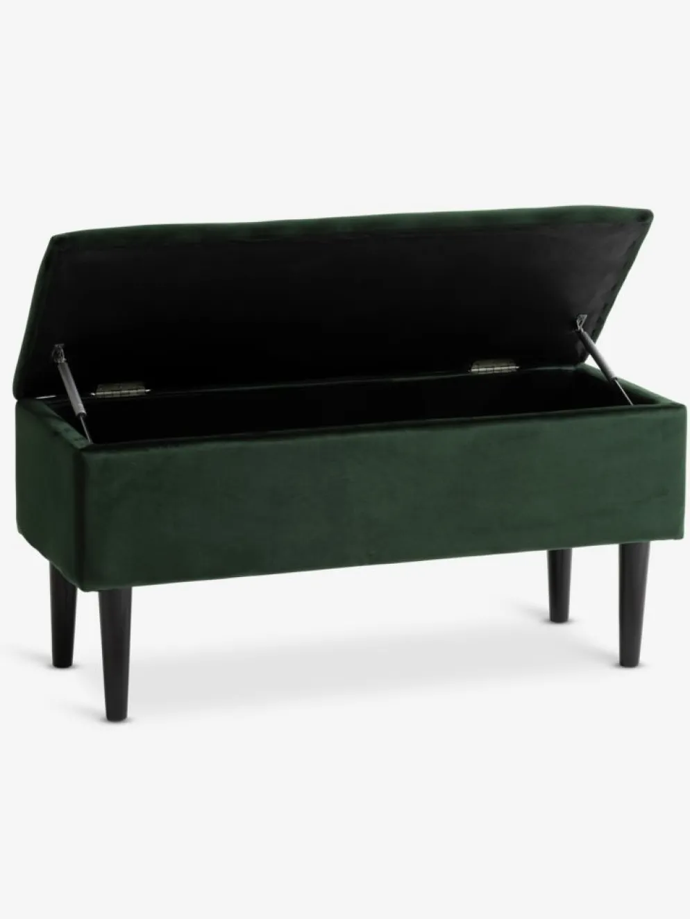 BADSTEDBanc BADSTED a/rangement velours vert foncé/noir