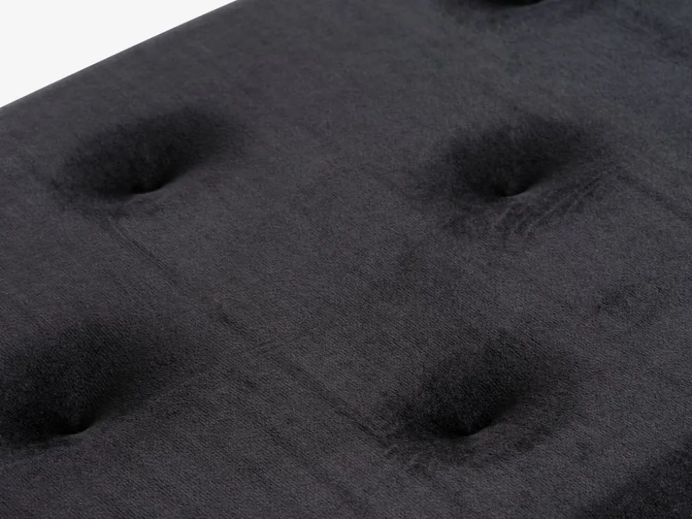 BADSTEDBanc BADSTED a/rangement velours noir/noir