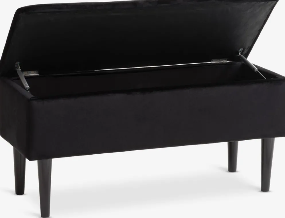 BADSTEDBanc BADSTED a/rangement velours noir/noir