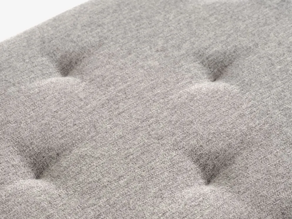 BADSTEDBanc BADSTED a/rangement tissu gris clair/coloris chêne