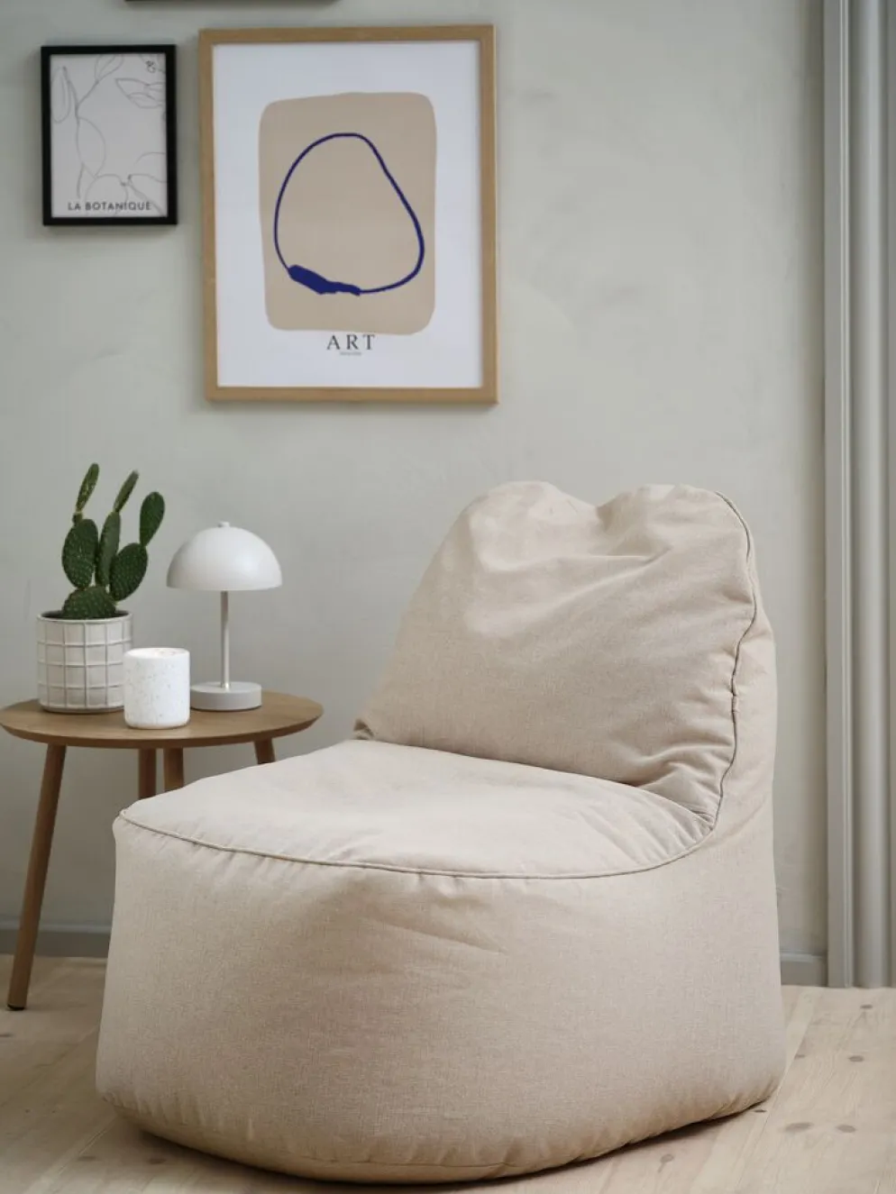 BANDHOLMPouf poire BANDHOLM 75x100x90 tissu beige