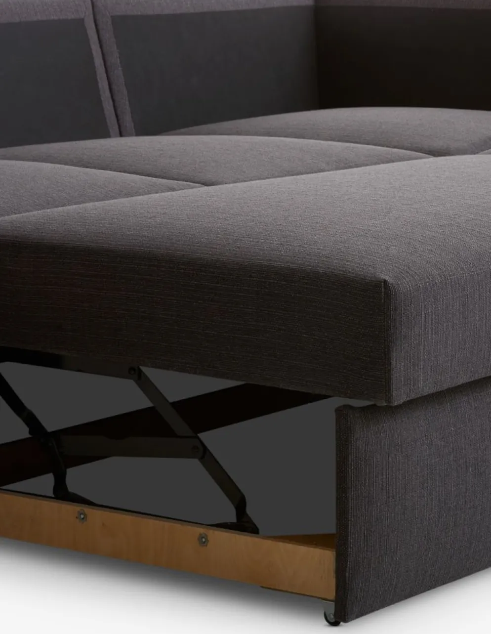 BEDSTEDCanapé convertible avec méridienne BEDSTED gris