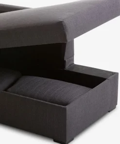 BEDSTEDCanapé convertible avec méridienne BEDSTED gris