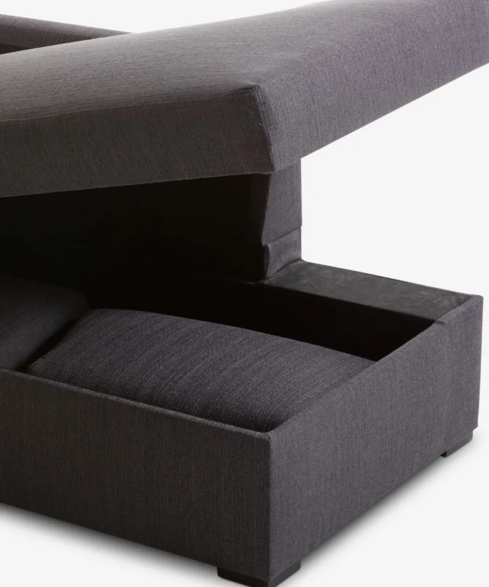 BEDSTEDCanapé convertible avec méridienne BEDSTED gris