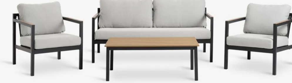 BEJSTRUPEnsemble lounge BEJSTRUP 4 personnes gris