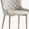 BELLINGEChaise BELLINGE tissu sable/coloris chêne naturel