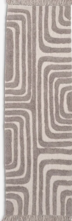 BERGASTERTapis BERGASTER 65x200 gris chaud/beige